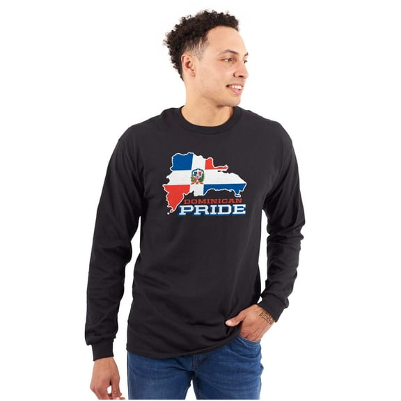 Dominican Pride Parade Country Flag Long Sleeve TShirt Men Women Brisco Brands S