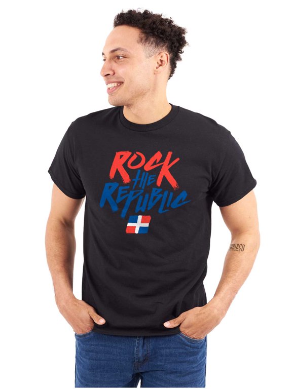 Dominican Pride Rock the Republic Men's Graphic T Shirt Tees Brisco Brands X