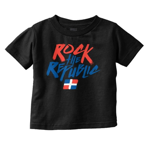 Dominican Pride Rock the Republic Toddler Boy Girl T Shirt Infant Toddler Brisco Brands 18M