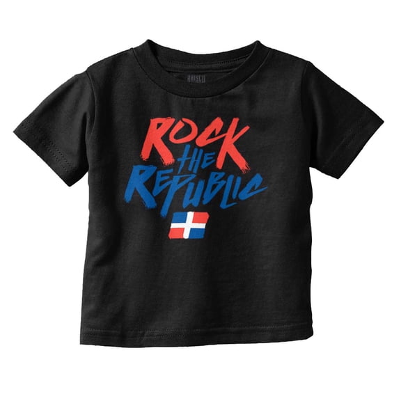 Dominican Pride Rock the Republic Toddler Boy Girl T Shirt Infant Toddler Brisco Brands 3T