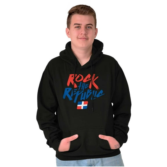 Dominican Pride Rock the Republic Unisex Plus Fleece Graphic Hoodie Brisco Brands 2X