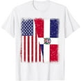 thumbnail image 1 of Dominican Republic American Flag Hispanic Heritage Month Kid T-Shirt, 1 of 4