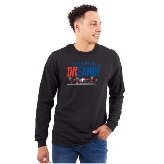 Dominican Republic Caribbean Dream DR Long Sleeve TShirt Men Women Brisco Brands S