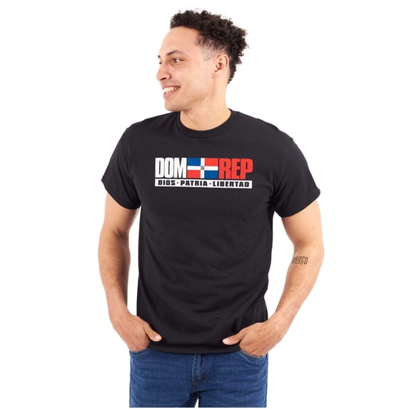 Dominican Republic DR Heritage Pride Plus Size Crewneck Graphic Tee Shirt Brisco Brands 4X