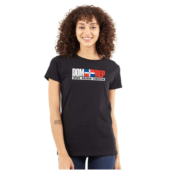 Dominican Republic DR Heritage Pride Womens Slim Fit Graphic Tee Brisco Brands S