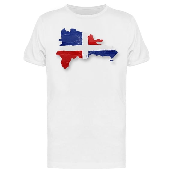 Dominican Republic Detailed Map T-Shirt Men -Image by Shutterstock, Male x-Large