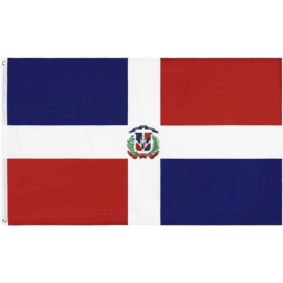 Dominican Republic Flag 3x5Fts - Dominican Flags With Brass Grommets 3 X 5 Ft