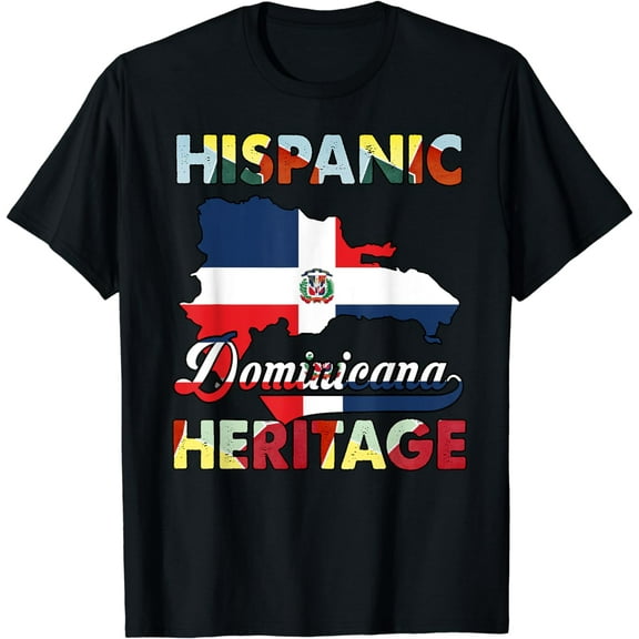Dominican Republic Flag Hispanic Heritage Month Dominicana T-Shirt