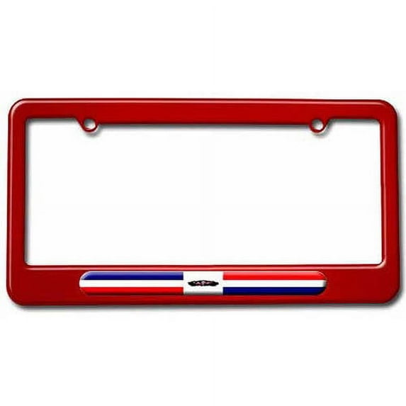 Dominican Republic Flag License Plate Tag Frame, Multiple Colors