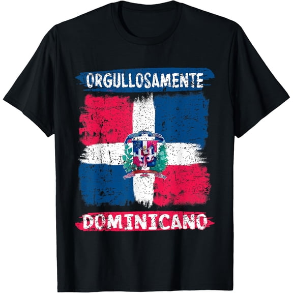 Dominican Republic Flag Painted Orgullosamente Dominicano T-Shirt mens t shirt，black，women，funny，misfits，men，journey