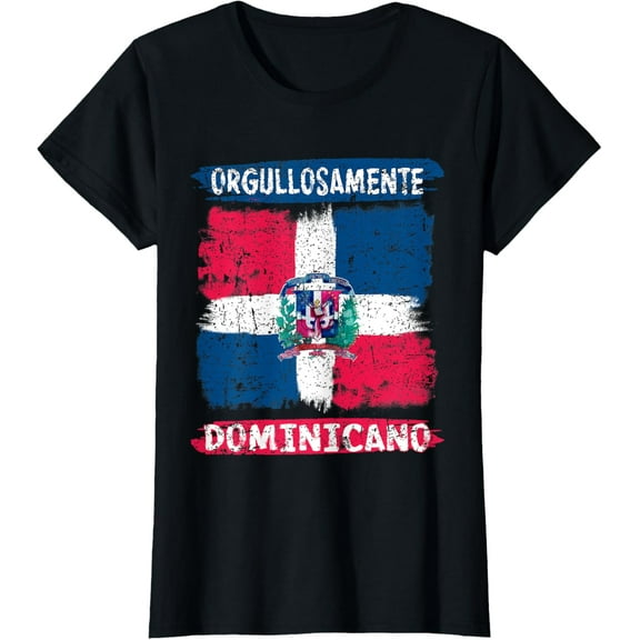 Dominican Republic Flag Painted Orgullosamente Dominicano T-Shirt