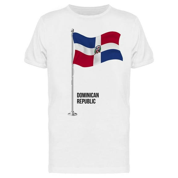Dominican Republic Flag Pedestal T-Shirt Men -Image by Shutterstock, Male Small