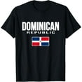 thumbnail image 1 of Dominican Republic Flag Republica Dominicana Souvenir T-ShirtMen and women, Black T-shirt, size: Extra large, 1 of 4