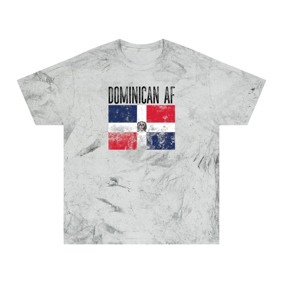 Dominican Republic Flag Shirt Gifts Color Blast Tshirt Tee Crew Neck Unisex