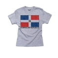 thumbnail image 1 of Dominican Republic Flag - Special Vintage Edition Girl's Cotton Youth Grey T-Shirt, 1 of 2