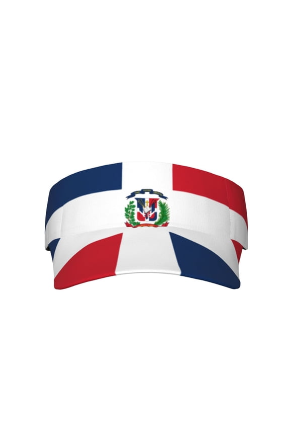 Dominican Republic Flag Sport Visor Hats Sun Protection Outdoor Activity For Women Men