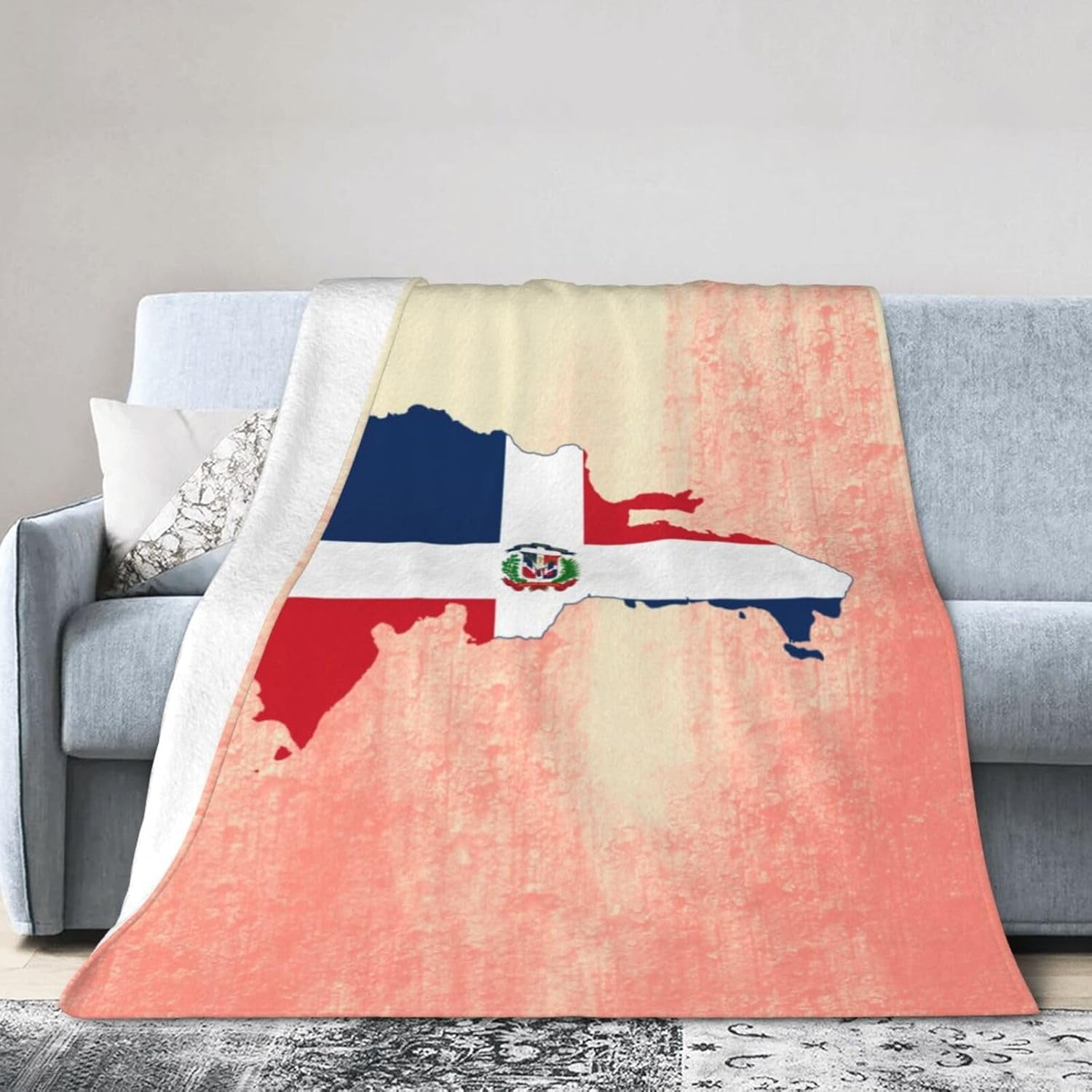 Dominican Republic Flag Super Soft Four Season Thermal Blanket Sofa dominican-republic-flag-super-soft-four-season-thermal-blanket-sofa