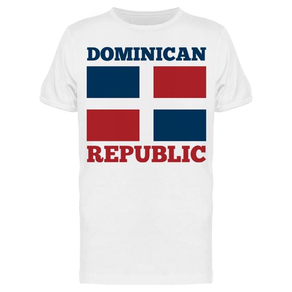 Dominican Republic Flag T-Shirt Men -Image by Shutterstock, Male Medium