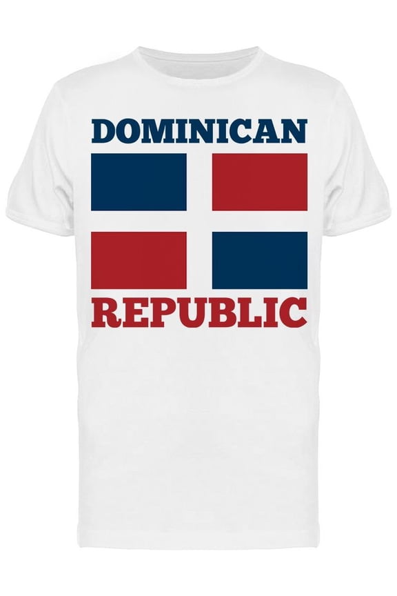 Dominican Republic Flag T-Shirt Men -Image by Shutterstock, Male Medium