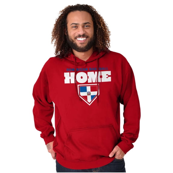Dominican Republic Home Plate Base Hoodie Sweatshirt Women Men Brisco Brands 3X