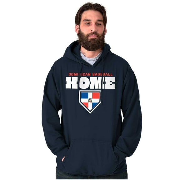 Dominican Republic Home Plate Base Hoodie Sweatshirt Women Men Brisco Brands S