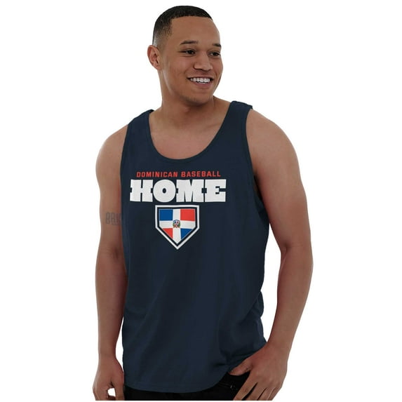 Dominican Republic Home Plate Base Tank Top T Shirts Men Women Brisco Brands S