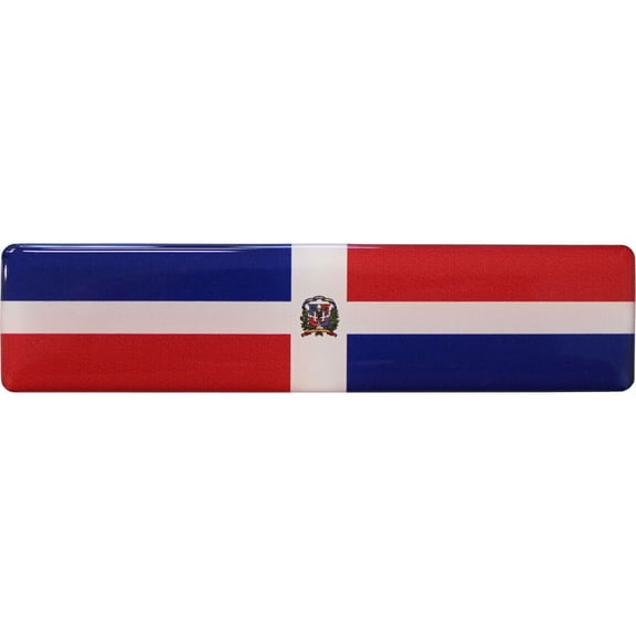 Dominican Republic Long Domed Sticker