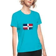 Dominican Republic National Flag Vintage Gift Gift Women's Moisture Wicking Performance T-Shirt Outdoor Sport Tee