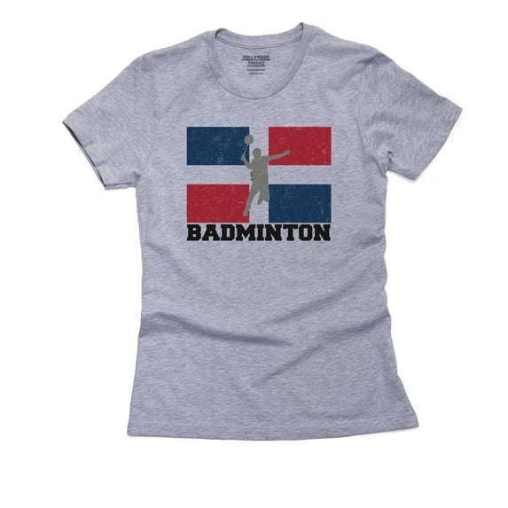 Dominican Republic Olympic - Badminton - Flag Women's Cotton Grey T-Shirt