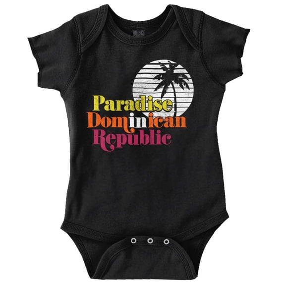 Dominican Republic Paradise DR Beach Romper Boys or Girls Infant Baby Brisco Brands NB
