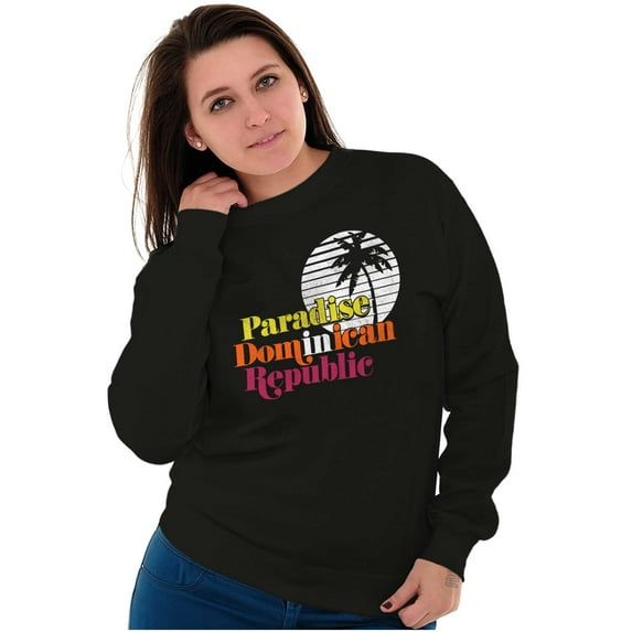 Dominican Republic Paradise DR Beach Sweatshirt for Men or Women Brisco Brands S