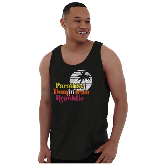 Dominican Republic Paradise DR Beach Plus Size Graphic Tank Top Brisco Brands 2X