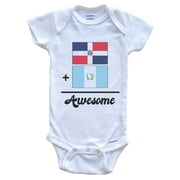 Dominican Republic Plus Guatemala Equals Awesome Cute Dominican Guatemalan Flags One Piece Baby Bodysuit