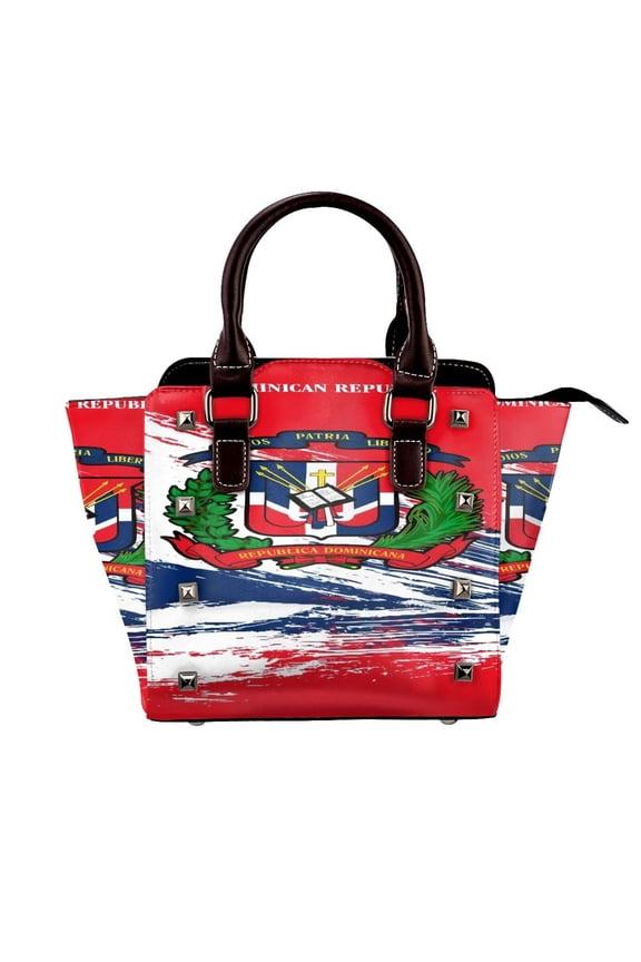 Dominican Republic Rivet Fashion One-Shoulder Women's Handbag Tote Bag