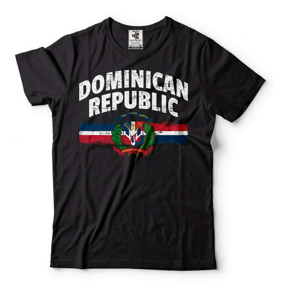 Dominican Republic Shirt Dominican Patriotic Shirt Dominican National Flag Tee Shirt Dominican Shirt (Small Black)