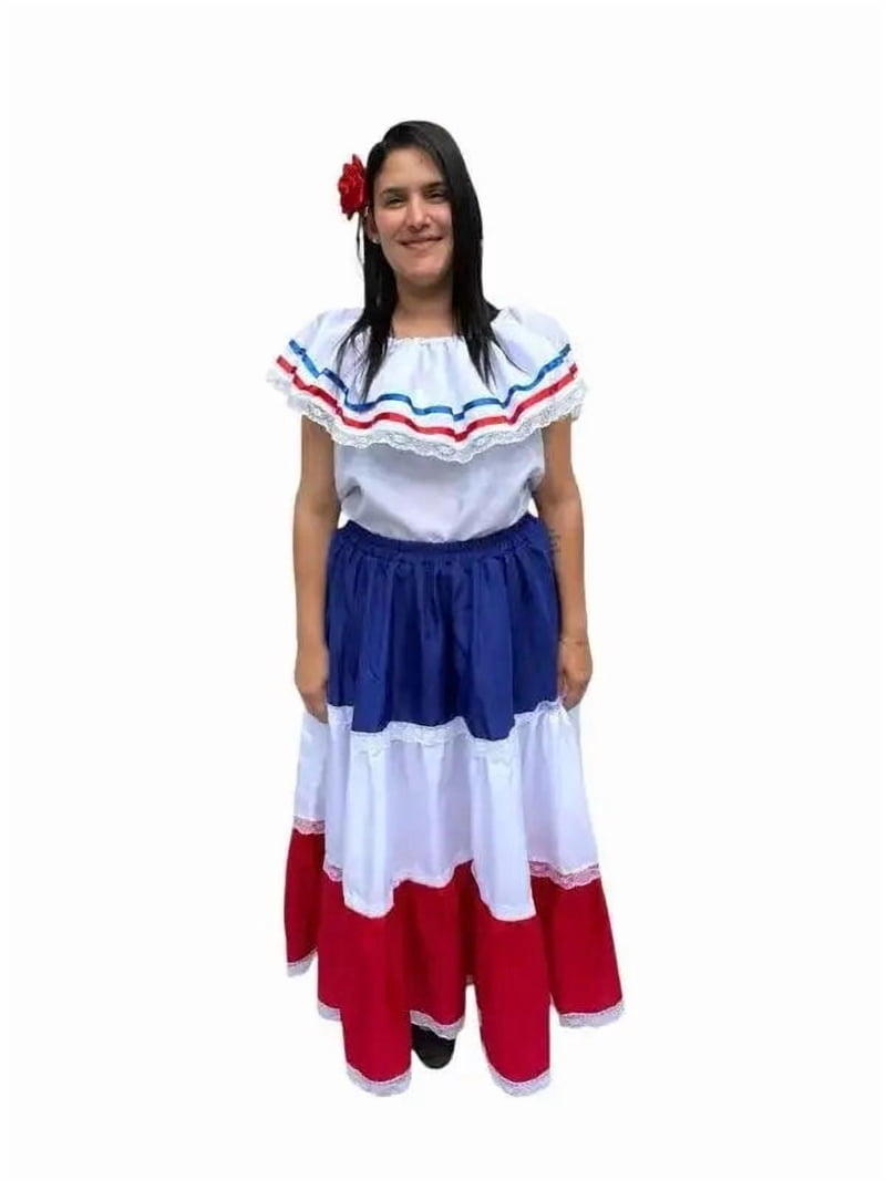 Dominican Republic Traditional Women Fiesta Dress - Walmart.com