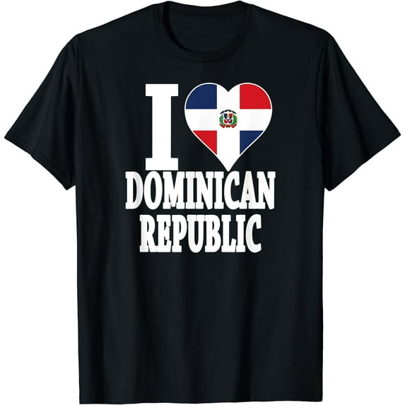 Dominican Republic flag t-shirt I love Dominican Republic