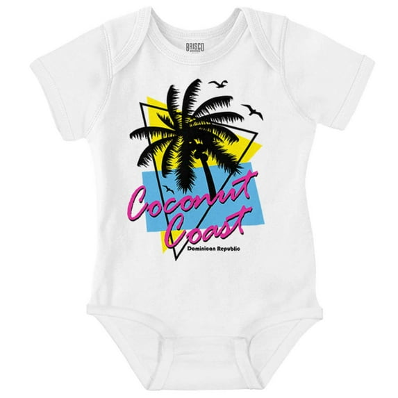 Dominican Republic the Coconut Coast Romper Boys or Girls Infant Baby Brisco Brands 24M