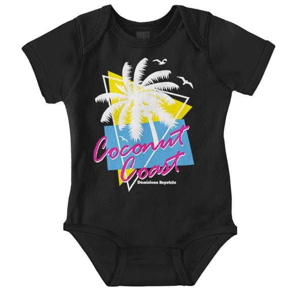 Dominican Republic the Coconut Coast Romper Boys or Girls Infant Baby Brisco Brands NB