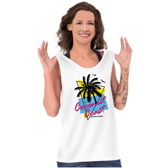 Dominican Republic the Coconut Coast Tank Top T Shirts Men Women Brisco Brands S