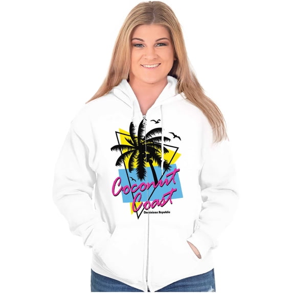Dominican Republic the Coconut Coast Zip Up Hoodie Men's Women's Brisco Brands S
