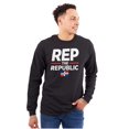 thumbnail image 1 of Dominicana Rep the Republic Cool Flag Long Sleeve TShirt Men Women Brisco Brands S, 1 of 5