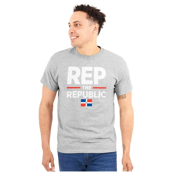 Dominicana Rep the Republic Cool Flag Plus Size Crewneck Graphic Tee Shirt Brisco Brands 3X