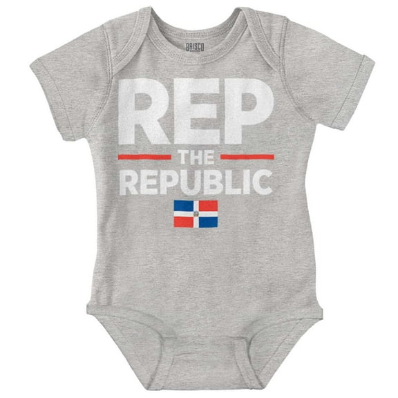 Dominicana Rep the Republic Cool Flag Romper Boys or Girls Infant Baby Brisco Brands 18M