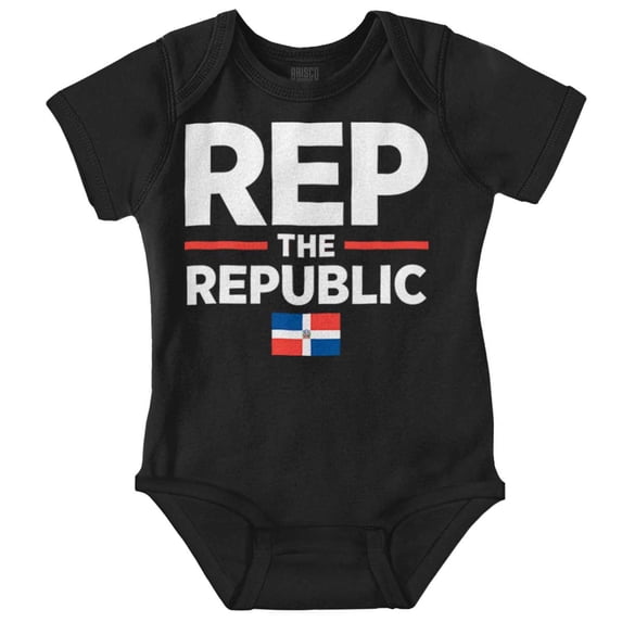 Dominicana Rep the Republic Cool Flag Romper Boys or Girls Infant Baby Brisco Brands 24M