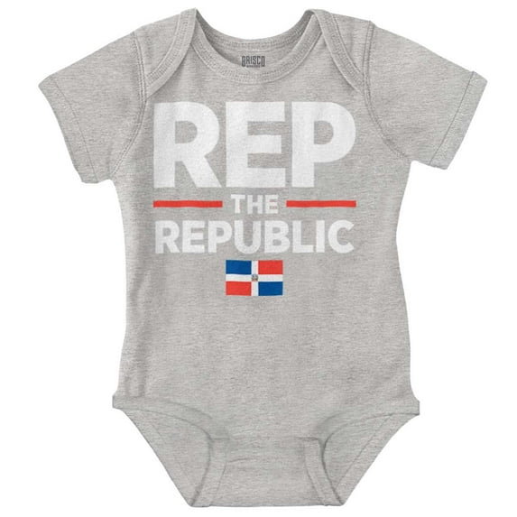 Dominicana Rep the Republic Cool Flag Romper Boys or Girls Infant Baby Brisco Brands 6M