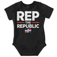 thumbnail image 1 of Dominicana Rep the Republic Cool Flag Romper Boys or Girls Infant Baby Brisco Brands NB, 1 of 6