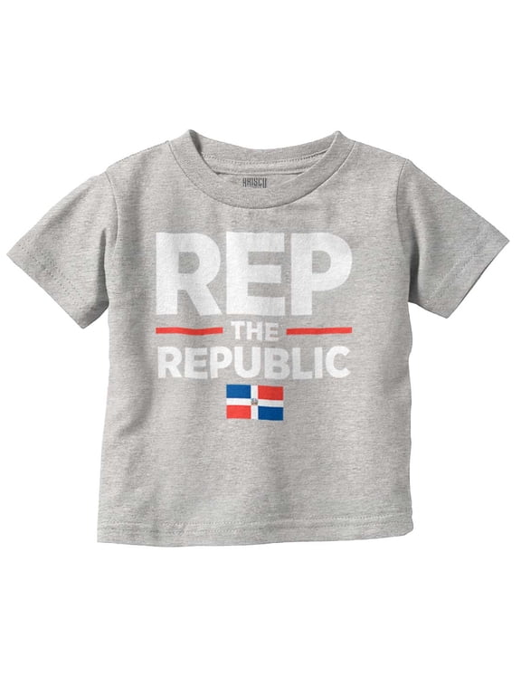 Dominicana Rep the Republic Cool Flag Toddler Boy Girl T Shirt Infant Toddler Brisco Brands 5T