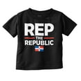 thumbnail image 1 of Dominicana Rep the Republic Cool Flag Toddler Boy Girl T Shirt Infant Toddler Brisco Brands 6M, 1 of 6