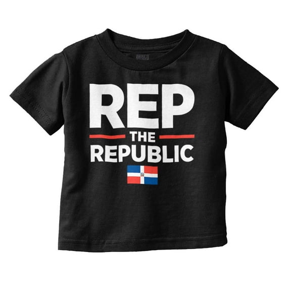 Dominicana Rep the Republic Cool Flag Toddler Boy Girl T Shirt Infant Toddler Brisco Brands 6M